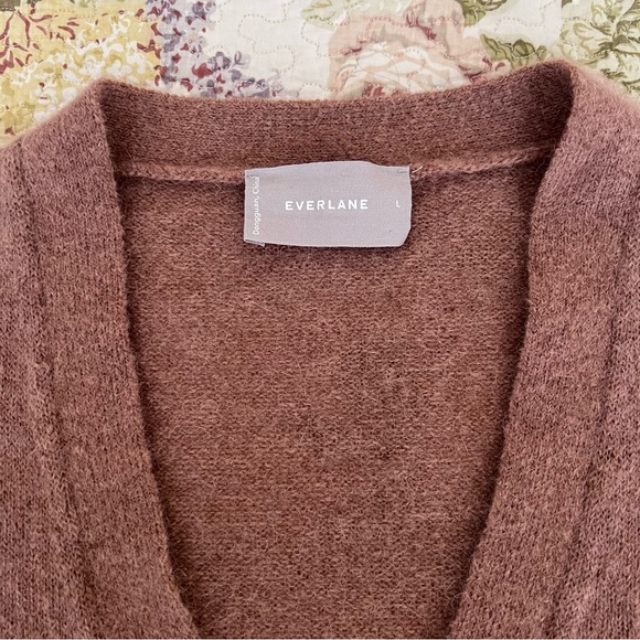 Everlane THE ALPACA WRAP SWEATER Tan Size Large - Picture 7 of 12